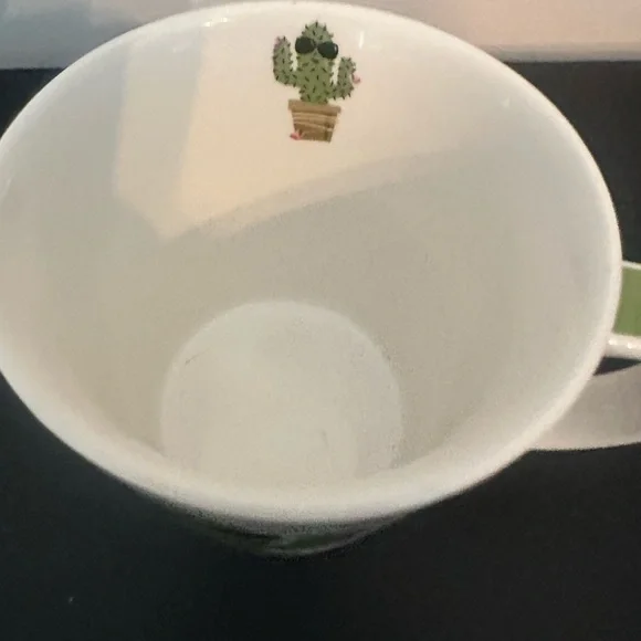 Cactus Design White Mug - Picture 2 of 5